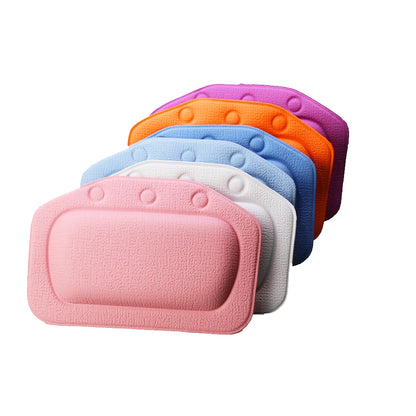 1Pcs 6 Colour 130G SPA Soft Bath Pillow for Comfortable Neck Bathtub Cushion Eco-Friendly Bathroom Headrest Suction Cup