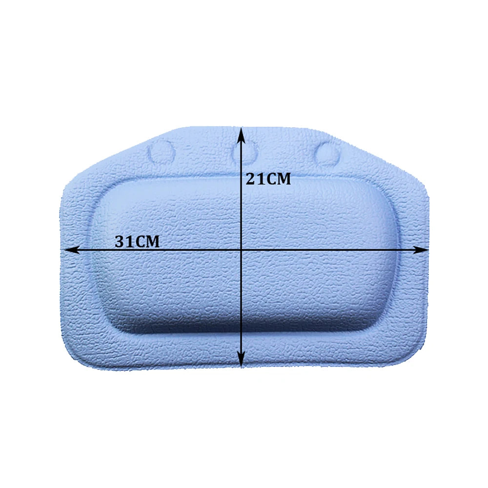 1Pcs 6 Colour 130G SPA Soft Bath Pillow for Comfortable Neck Bathtub Cushion Eco-Friendly Bathroom Headrest Suction Cup