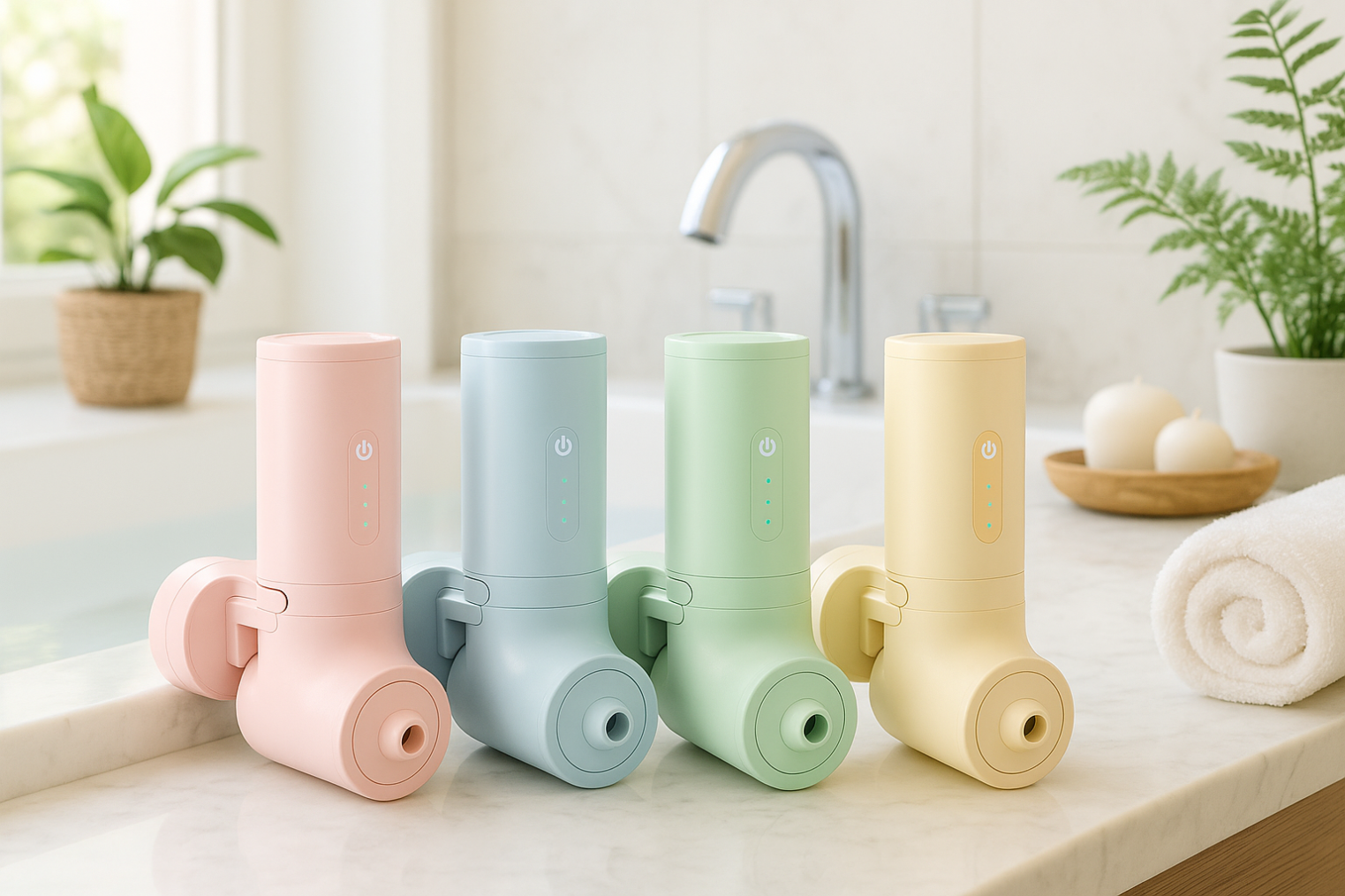All 4 Momfann Bath Jets colors - Modern Luxury