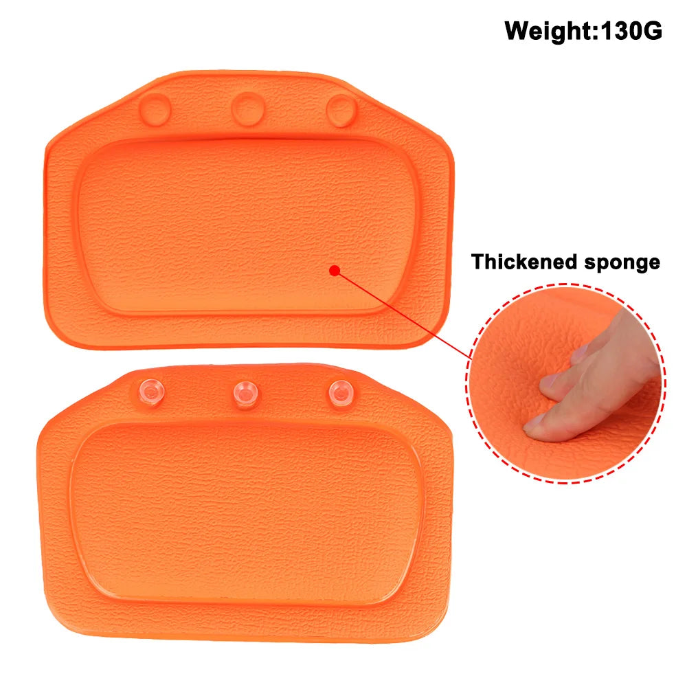 1Pcs 6 Colour 130G SPA Soft Bath Pillow for Comfortable Neck Bathtub Cushion Eco-Friendly Bathroom Headrest Suction Cup